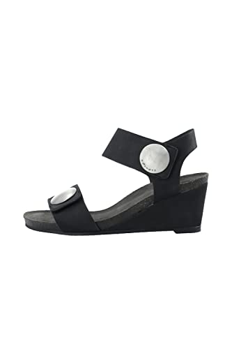 CA'SHOTT A/S Damen CASALBERTA Velcro Button Nubuck Heeled Sandal, Black, 39 EU von CA'SHOTT A/S