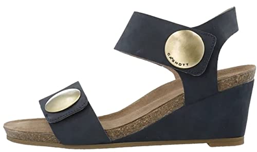 CA'SHOTT A/S Damen CASALBERTA Velcro Button Nubuck Heeled Sandal, Marine, 37 EU von CA'SHOTT A/S