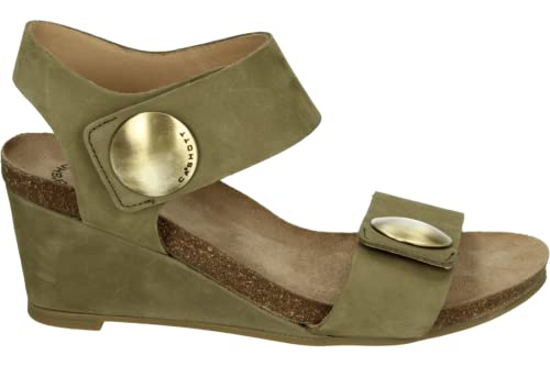 CA'SHOTT A/S Damen CASALBERTA Velcro Button Nubuck Heeled Sandal, Olive, 38 EU von CA'SHOTT A/S