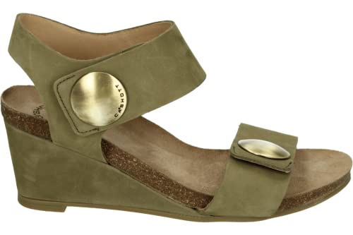 CA'SHOTT A/S Damen CASALBERTA Velcro Button Nubuck Heeled Sandal, Olive, 42 EU von CA'SHOTT A/S