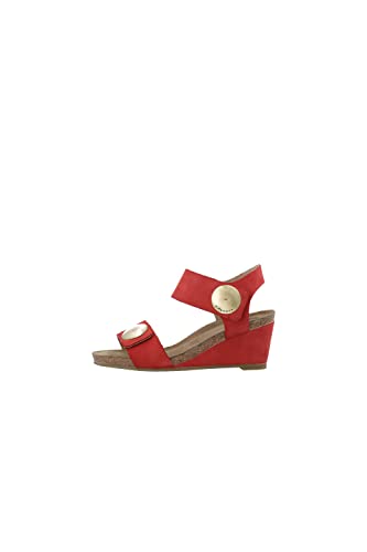 CA'SHOTT A/S Damen CASALBERTA Velcro Button Nubuck Heeled Sandal, Red, 40 EU von CA'SHOTT A/S