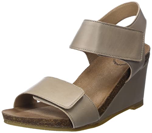 CA'SHOTT A/S Damen CASALBERTA Velcro Leather Heeled Sandal, Taupe, 41 EU von CA'SHOTT A/S