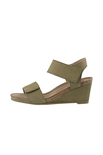 CA'SHOTT A/S Damen CASALBERTA Velcro Nubuck Heeled Sandal, Olive, 41 EU von CA'SHOTT A/S