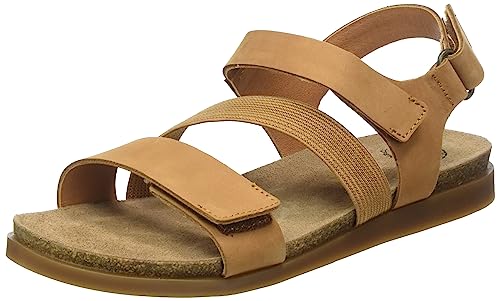 CA'SHOTT A/S Damen CASALICE Velcro Elastic Nubuck Flat Sandal, Brandy, 39 EU von CA'SHOTT A/S