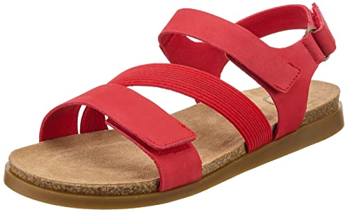 CA'SHOTT A/S Damen CASALICE Velcro Elastic Nubuck Flat Sandal, Red, 36 EU von CA'SHOTT A/S