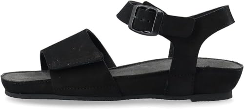 CA'SHOTT A/S Damen CASAVA 61200268 Buckle Nubuck Flache Sandale, Black, 38 EU von CA'SHOTT A/S