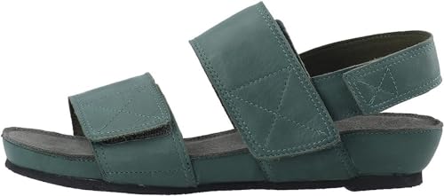 CA'SHOTT A/S Damen CASAVA Velcro Leather Flat Sandal, Bottle Green, 37 EU von CA'SHOTT A/S