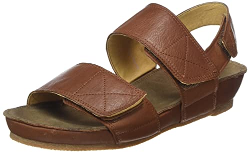 CA'SHOTT A/S Damen CASAVA Velcro Leather Flat Sandal, Cognac, 38 EU von CA'SHOTT A/S