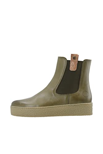 CA'SHOTT A/S Damen CASCAMILLA Chelsea Brushed Leather Ankle Boot, Olive, 39 EU CA'SHOTT A/S Damen CASCAMILLA Chelsea Brushed Leather Ankle Boot, Olive, 39 EU von CA'SHOTT A/S