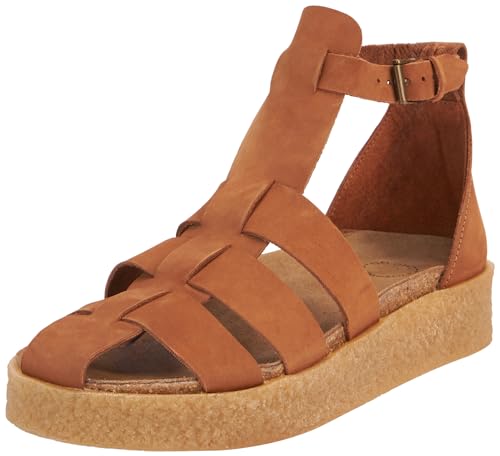 CA'SHOTT A/S Damen CASCAMILLA Fisherman Nubuck Sandal, Cognac, 37 EU von CA'SHOTT A/S