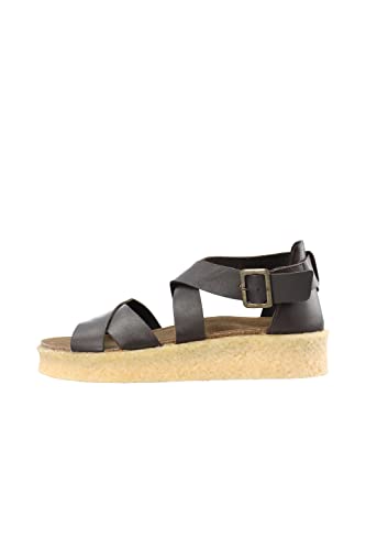 CA'SHOTT A/S Damen CASDAGMAR Cross Closed Heel Vegetable Tanned Leather Sandal, Coffee, 39 EU von CA'SHOTT A/S