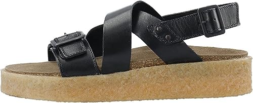 CA'SHOTT A/S Damen CASDAGMAR Cross Vegetable Tanned Leather Sandal, Black, 38 EU von CA'SHOTT A/S