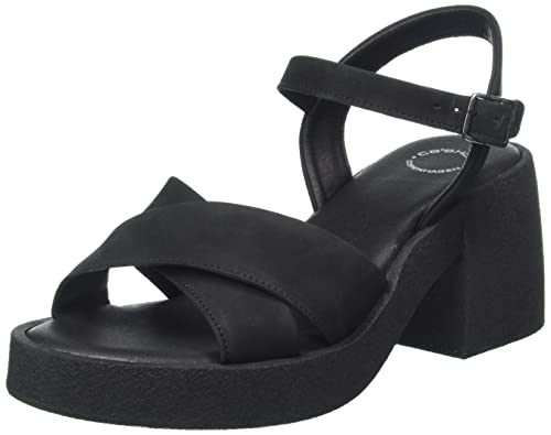 CA'SHOTT Damen CASEMILY Cross Nubuck Heeled Sandal, Black, 41 EU von CA'SHOTT