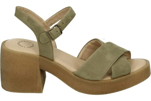 CA'SHOTT Damen CASEMILY Cross Nubuck Heeled Sandal, Olive, 37 EU von CA'SHOTT