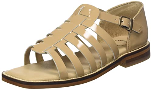 CA'SHOTT A/S Damen CASMARY Closed Heel Patent Flat Sandal, Taupe, 37 EU von CA'SHOTT A/S