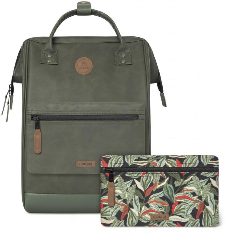 CABAIA - CABAIA Adventurer Seoul Rucksack L mit Vortasche wechselbar kaki Grün von CABAIA
