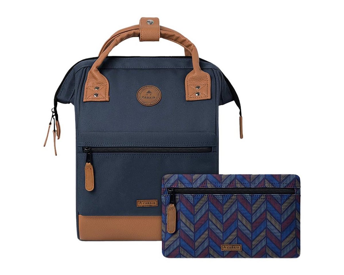 CABAIA Rucksack Adventurer Small Chicago (Set, 3-tlg., inkl. 2 auswechselbaren Vordertaschen), Tagesrucksack mit austauschbaren Vordertaschen von CABAIA
