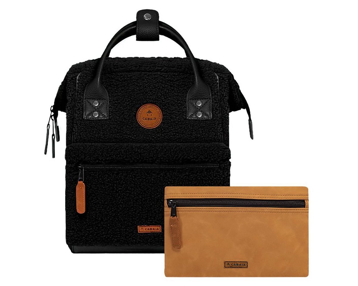 CABAIA Rucksack Adventurer Small Dhaka (Set, 3-tlg., inkl. 2 auswechselbaren Vordertaschen), Tagesrucksack mit austauschbaren Vordertaschen von CABAIA