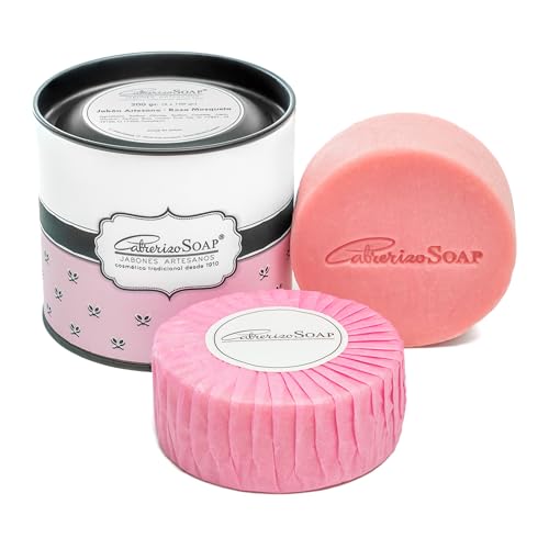 CABRERIZO SOAP Handgemachte Seife mit Hagebutten, 2 x 100 g – Set mit 2 Naturseifen, Seife mit Olivenöl für Hände, Körper und Gesicht – Handseife, Geschenkset für Damen CABRERIZO SOAP Handgemachte Seife mit Hagebutten, 2 x 100 g – Set mit 2 Naturseifen, Seife mit Olivenöl für Hände, Körper und Gesicht – Handseife, Geschenkset für Damen von CABRERIZO SOAP