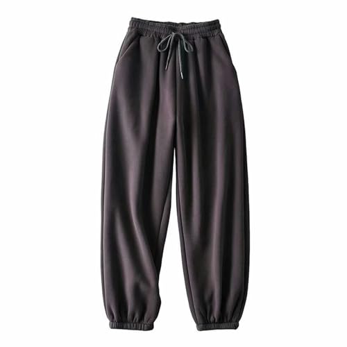 CABULE Samt einfache Sport-Jogginghose Herbst und Winter elastische hohe Taille verdickte warme Freizeithose-Anthrazit-L CABULE Samt einfache Sport-Jogginghose Herbst und Winter elastische hohe Taille verdickte warme Freizeithose-Anthrazit-L von CABULE
