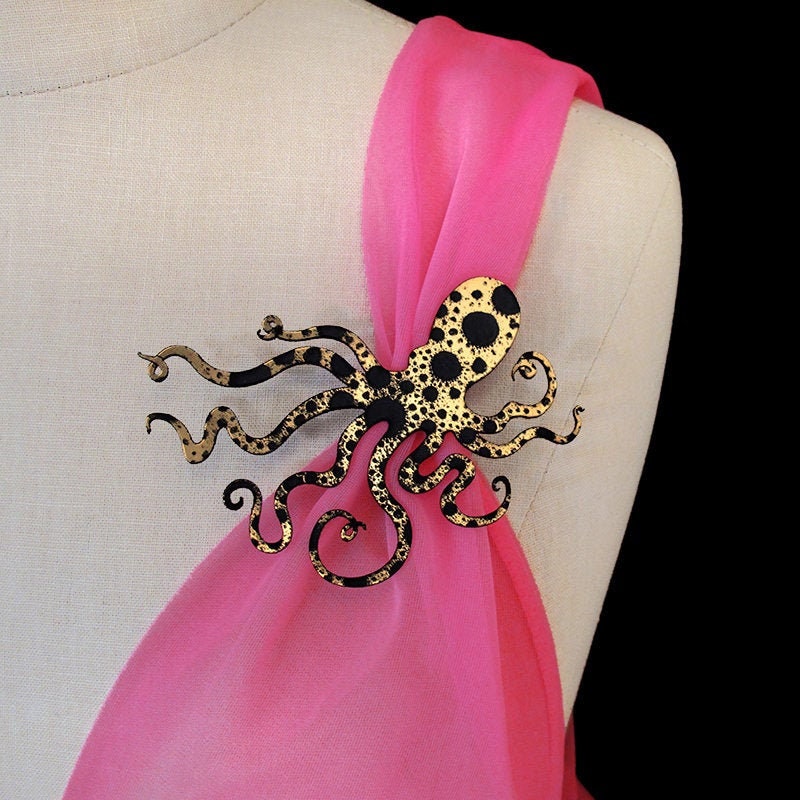 Gepunktete Oktopus Brosche - 10cm Große Statement 9 Neon Oder Metallic Farben Gepunktete Oktopus Brosche - 10cm Große Statement 9 Neon Oder Metallic Farben von CABfayre