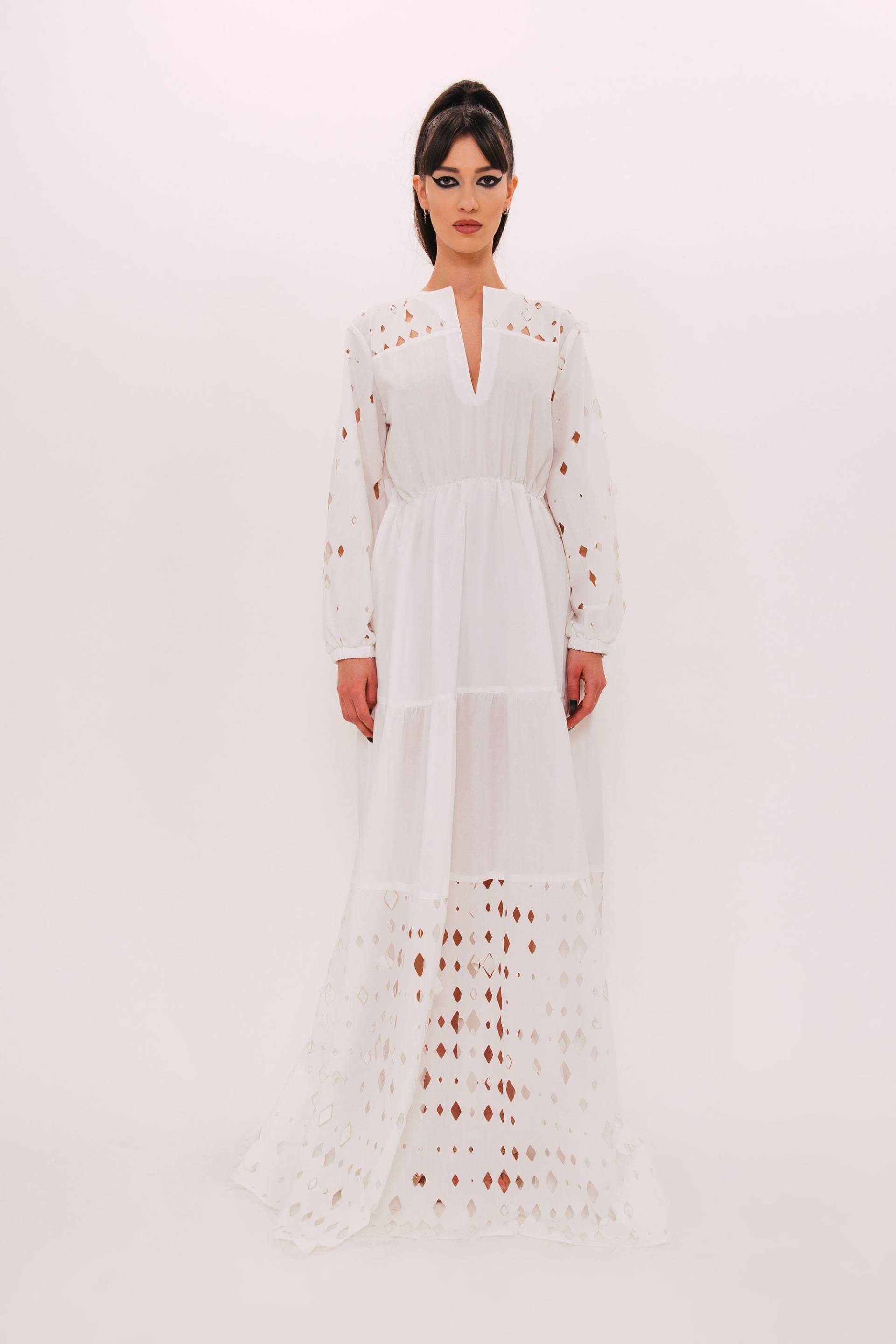 Langes Baumwoll Laser Cut Kleid Langes Baumwoll Laser Cut Kleid von CACTUSxUVIA