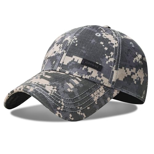 CACUSS Baumwolle Herren Baseball Cap einstellbar für Draussen Sport oder auf Reisen (B0080_Tarnen) von CACUSS