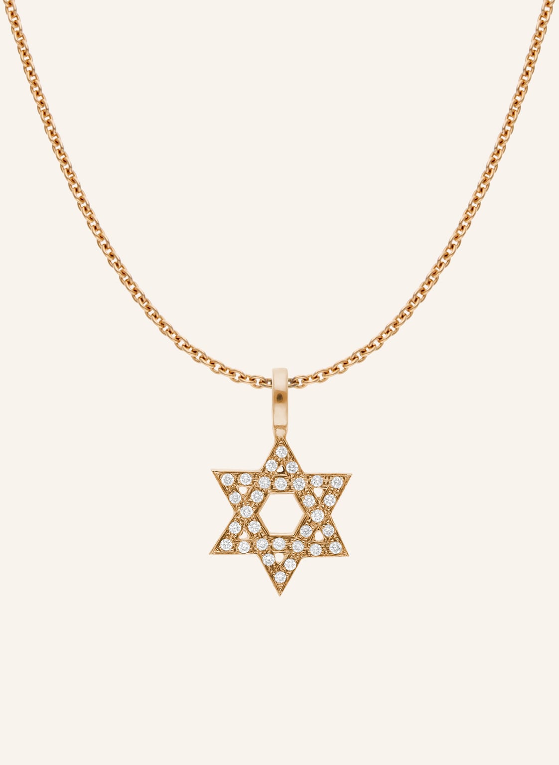 Cada Kette Mini Mini Star Of David rosegold von CADA