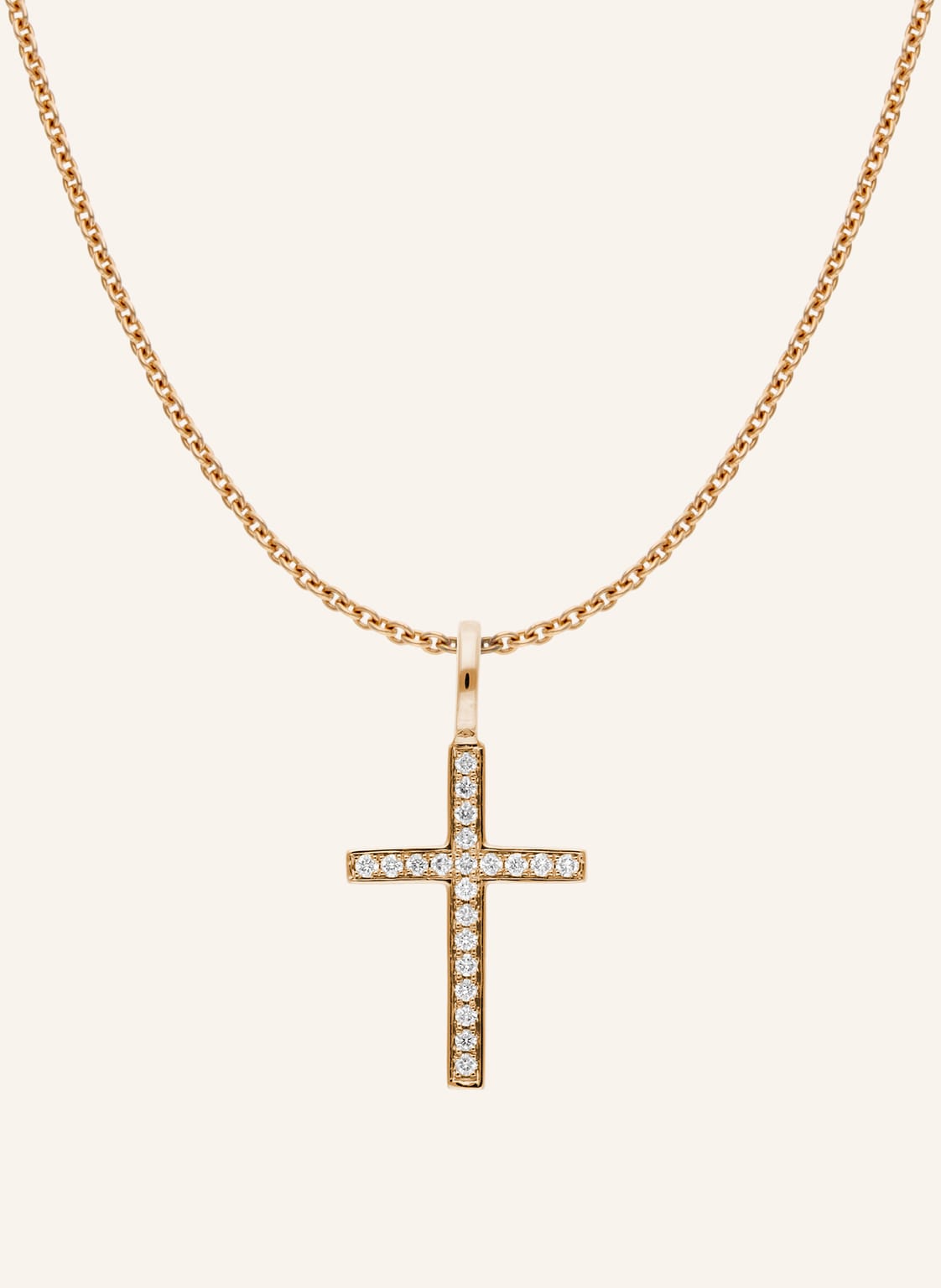 Cada Kette Small Turin Cross rosegold von CADA