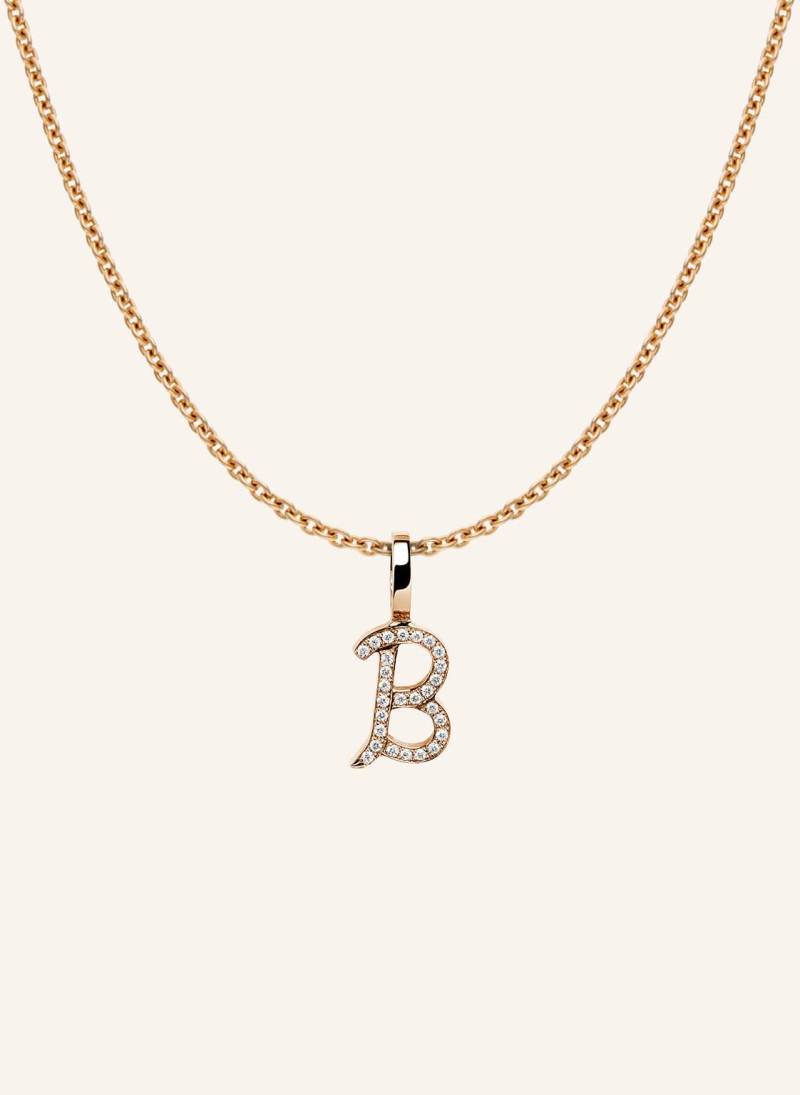 Cada Kette Tiny Diamond Letter B rosegold von CADA