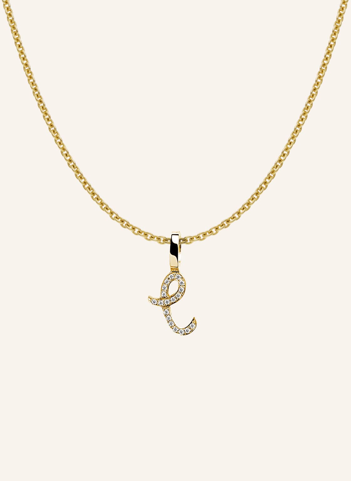 Cada Kette Tiny Diamond Letter C gold von CADA