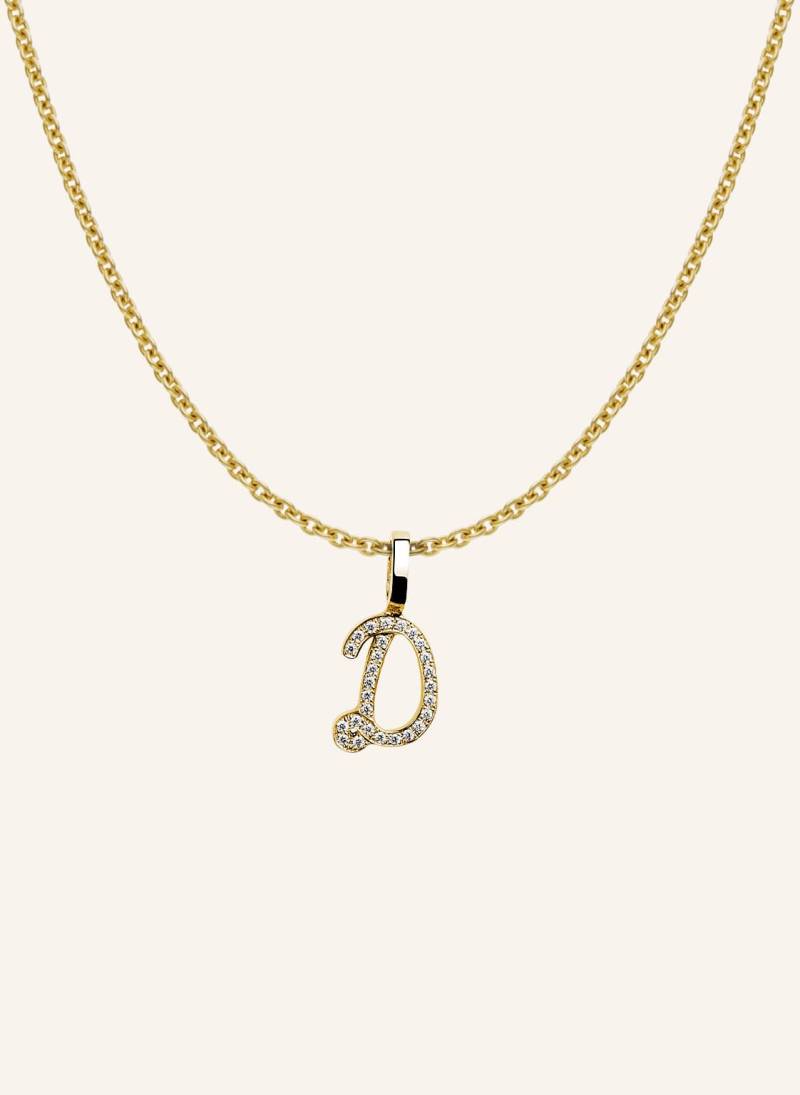 Cada Kette Tiny Diamond Letter D gold von CADA