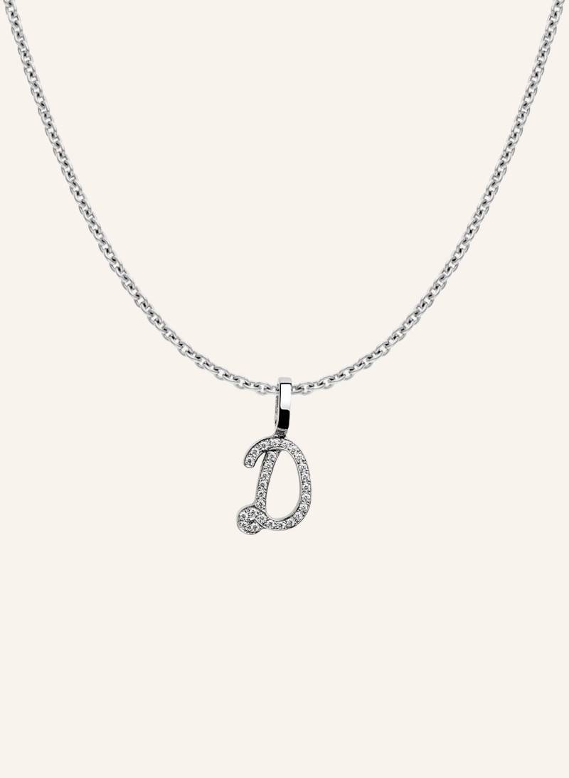 Cada Kette Tiny Diamond Letter D silber von CADA