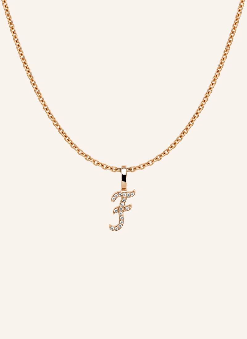 Cada Kette Tiny Diamond Letter F rosegold von CADA