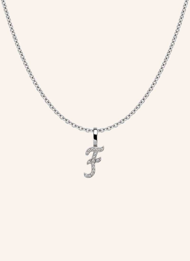 Cada Kette Tiny Diamond Letter F silber von CADA