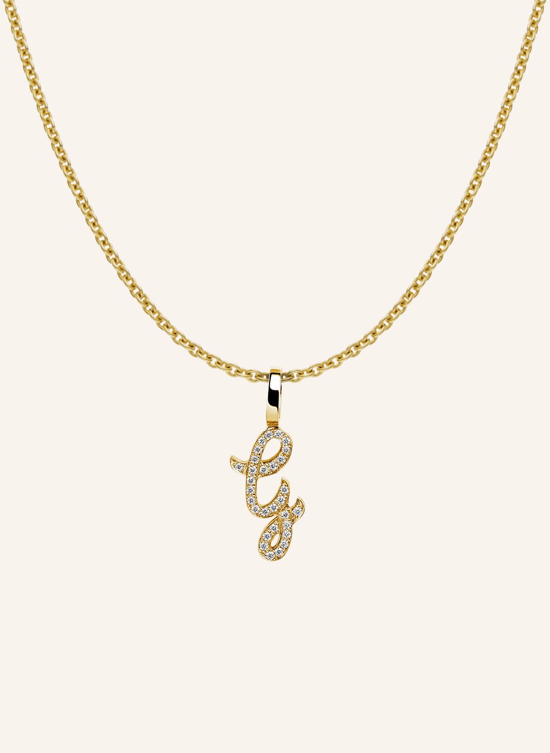 Cada Kette Tiny Diamond Letter G gold von CADA