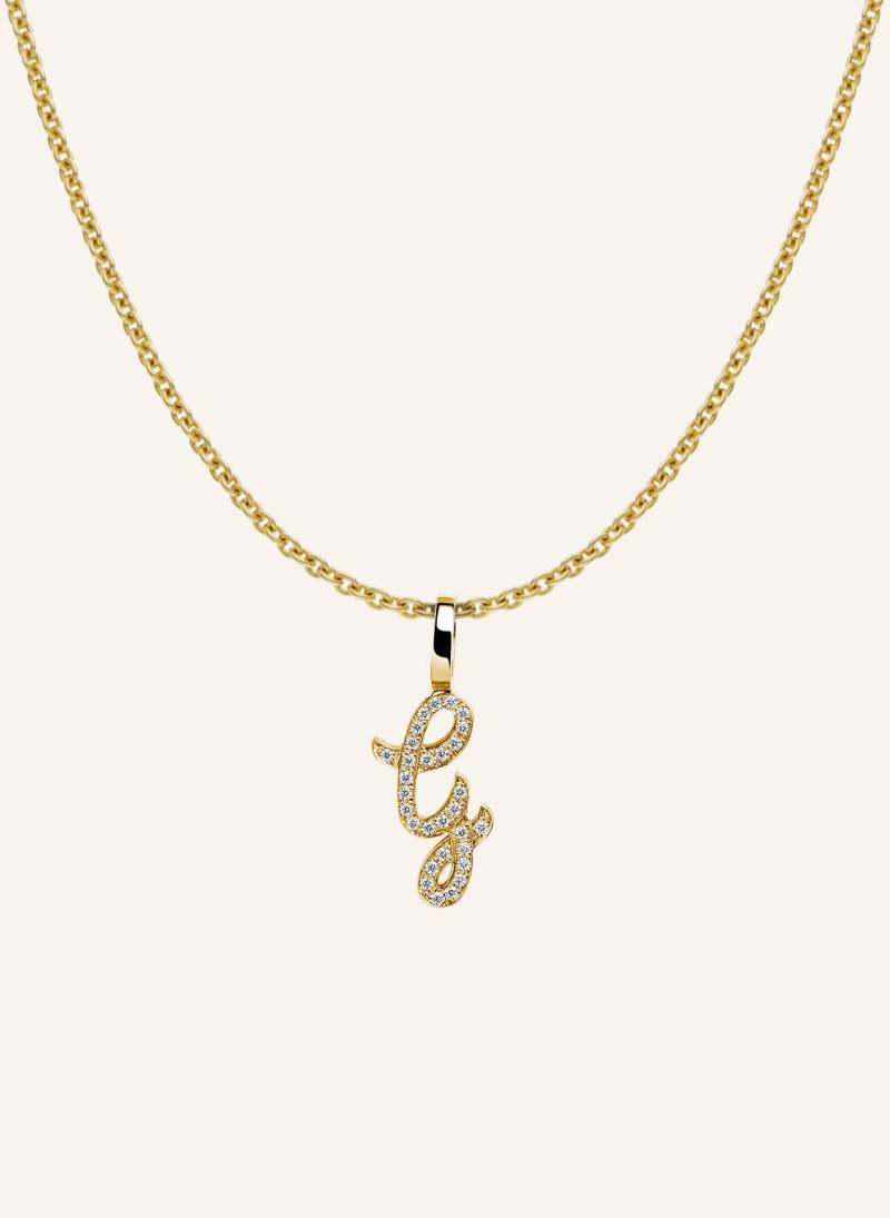 Cada Kette Tiny Diamond Letter G gold von CADA