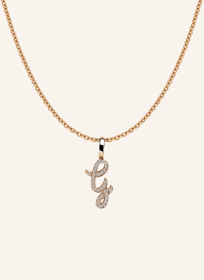 Cada Kette Tiny Diamond Letter G rosegold von CADA