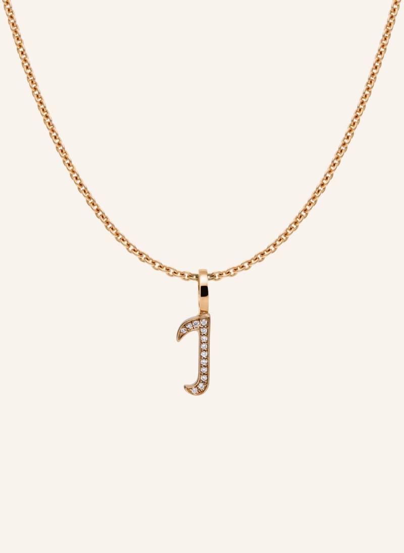 Cada Kette Tiny Diamond Letter I rosegold von CADA