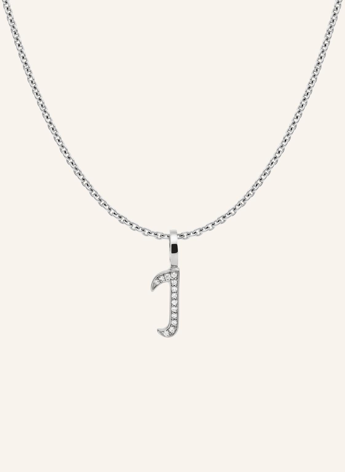 Cada Kette Tiny Diamond Letter I silber von CADA