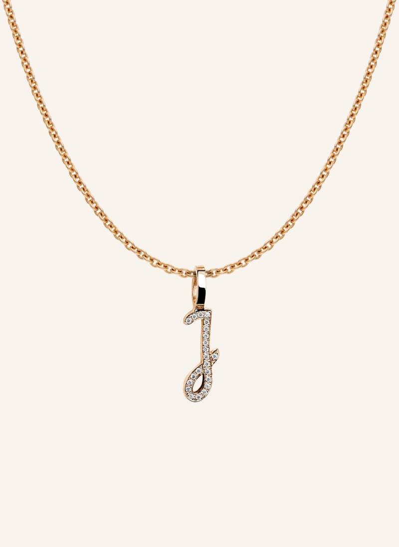 Cada Kette Tiny Diamond Letter J rosegold von CADA
