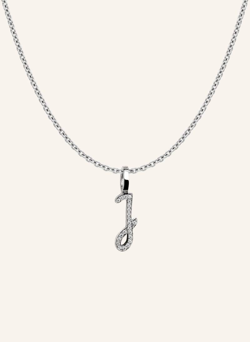 Cada Kette Tiny Diamond Letter J silber von CADA