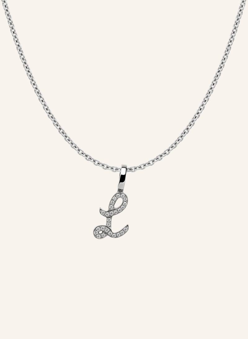 Cada Kette Tiny Diamond Letter L silber von CADA