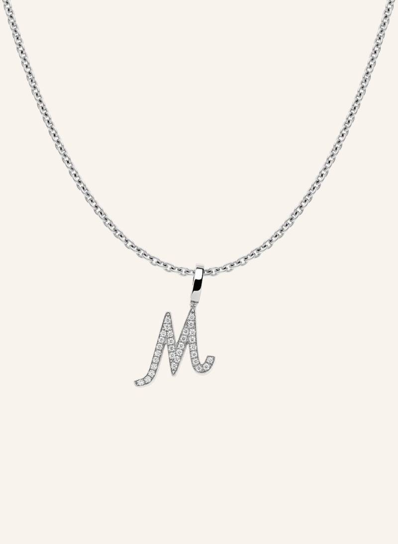 Cada Kette Tiny Diamond Letter M silber von CADA