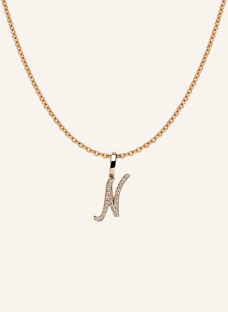 Cada Kette Tiny Diamond Letter N rosegold von CADA