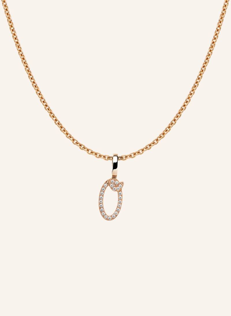 Cada Kette Tiny Diamond Letter O rosegold von CADA