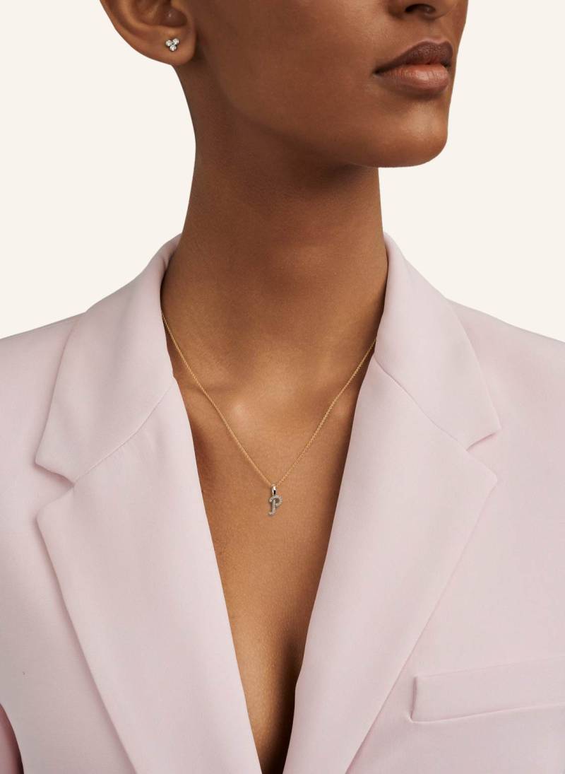Cada Kette Tiny Diamond Letter P rosegold von CADA