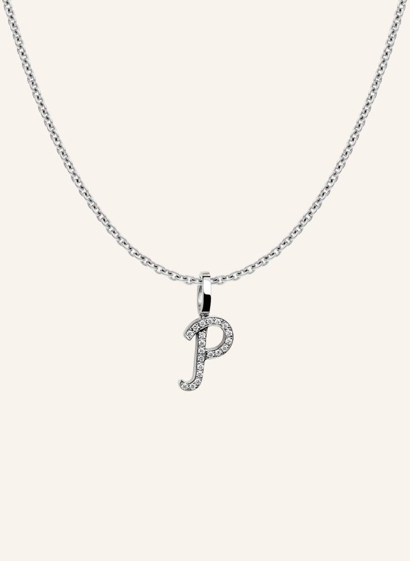 Cada Kette Tiny Diamond Letter P silber von CADA