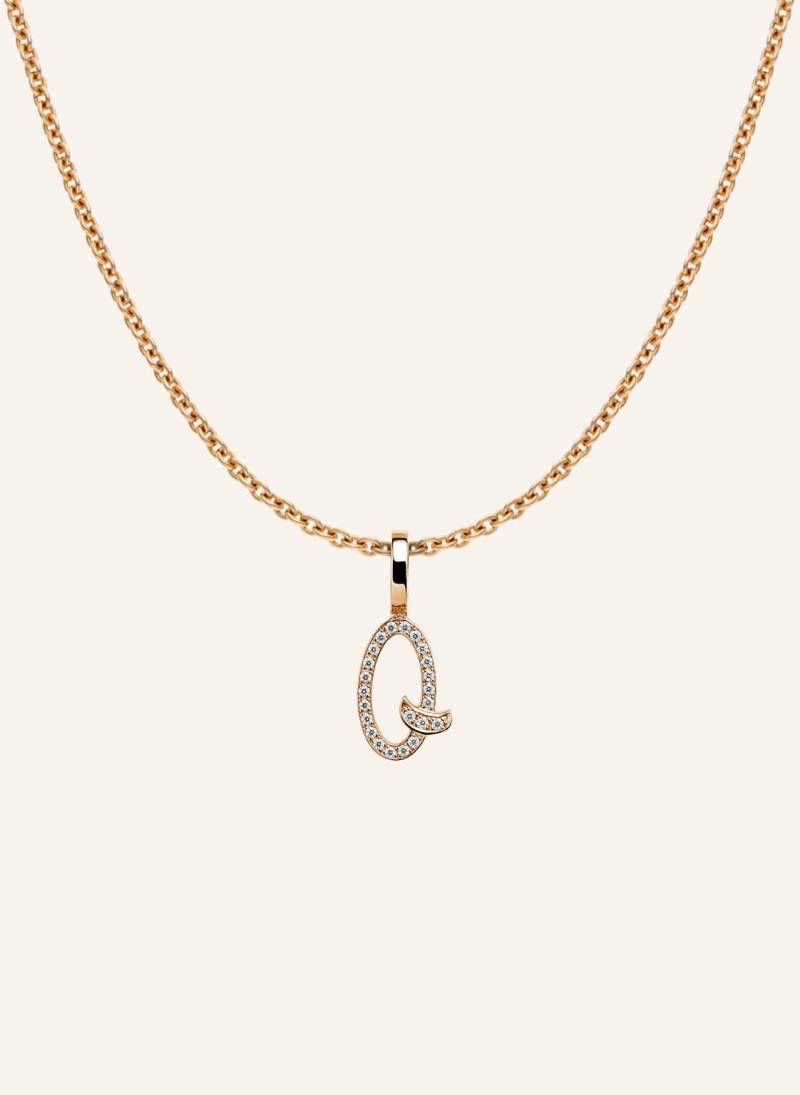 Cada Kette Tiny Diamond Letter Q rosegold von CADA