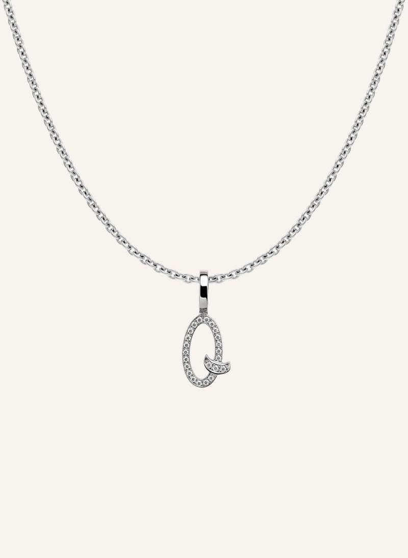 Cada Kette Tiny Diamond Letter Q silber von CADA
